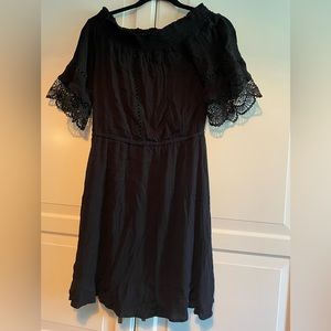 Lace Sleeve Black Xhilaration Mini Dress
